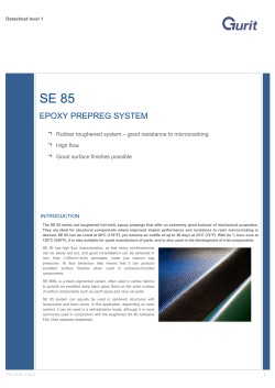 SE 85 - DATASHEET: Epoxy Prepreg System (v11)