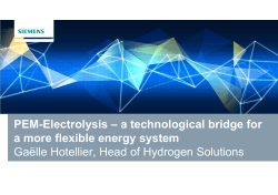 PEM-Electrolysis – a technological bridge for a more flexible energy
