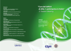 II treaters Meeting - Associazione Nazionale Alfa1