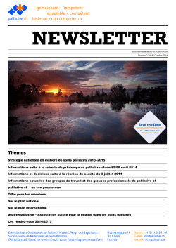 Newsletter Numéro 2/2014
