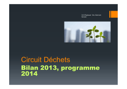 10-1 Bilan circuit Déchets - (CHU) de Clermont