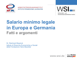 Salario minimo legale in Europa e Germania - AFI-IPL