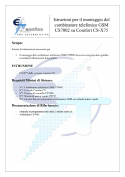 Istruzioni per il montaggio del combinatore telefonico