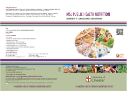 PHN-Leaflet-2014 - University Of Chester