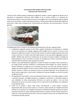 Invernamento delle famiglie 2014