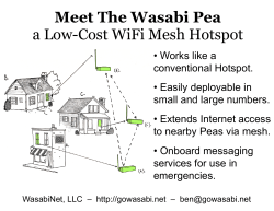 Meet The Wasabi Pea a Low-Cost WiFi Mesh Hotspot