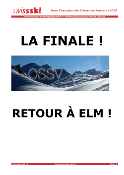 LA FINALE ! - Swiss Ski KWO