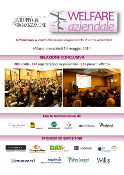 Milano, mercoledì 14 maggio 2014 RELAZIONE CONCLUSIVA