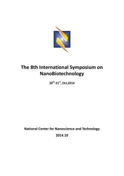 Program of the 8th International Symposium on NanoBiotechnology 20