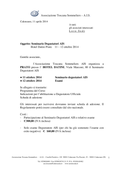 invito corso degustatore + modulo adesione