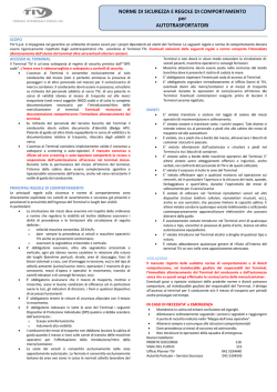 Istruzioni di sicurezza per Autotrasportatori