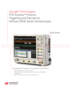Keysight Technologies PCE Express® Protocol Triggering and