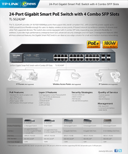 24-Port Gigabit Smart PcE Switch with 4 Combo SFP Slots