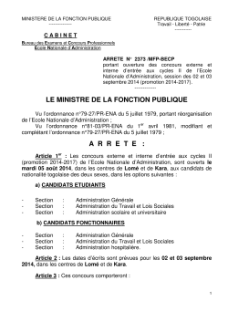 concours externe et interne cycle ii ena 2014