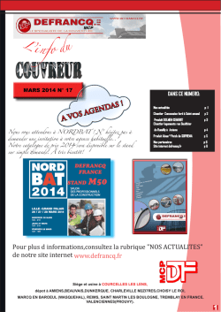 info du couvreur mars 2014