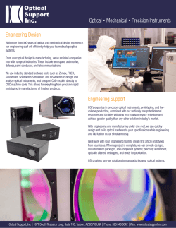 Download our brochure - Optical Support, Inc.