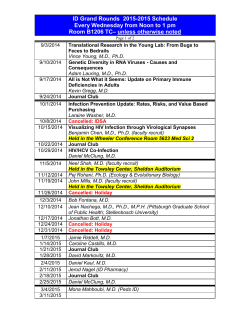 2014-2015 Grand Rounds Schedule