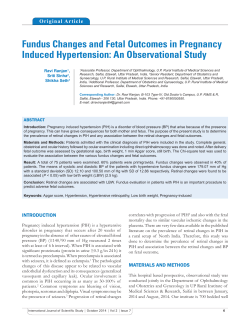 Fundus Changes and Fetal Outcomes in Pregnancy Induced