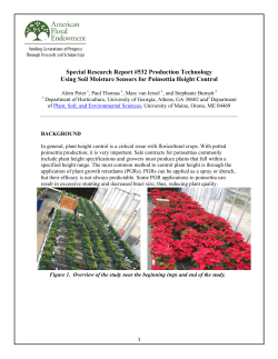 Using Soil Moisture Sensors for Poinsettia Height Control – #532