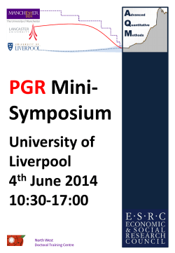 PGR Mini- Symposium - University of Liverpool