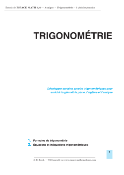 TRIGONOMÉTRIE