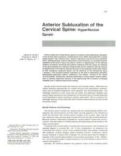 Anterior Subluxation of the Cervical Spine: Hyperflexion Sprain