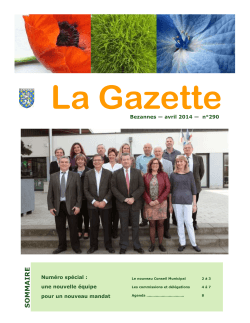 Gazette N°290 - Parution : Avril 2014