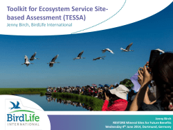 Ecosystem Services TESSA toolkit