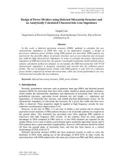 Design of Power Dividers using Defected Microstrip Structure and