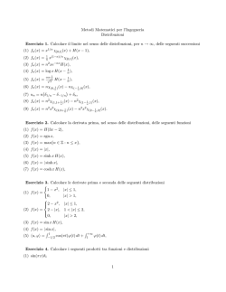 Distribuzioni - Dipartimento di Matematica