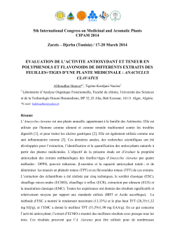 5th International Congress on CIPA Zarzis – Djerba