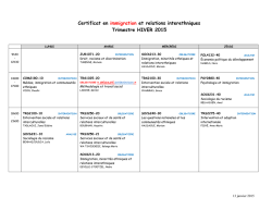 Horaire hiver 2015