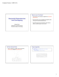 Sequential Dependencies and Overlapping