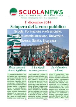 ScuolaNews 12 / 1° dicembre 2014