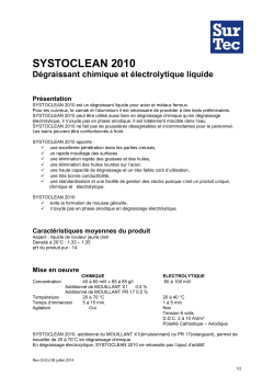 SYSTOCLEAN 2010 - SurTec France
