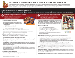 Senior poster info - 2014 LSHS Senior Party