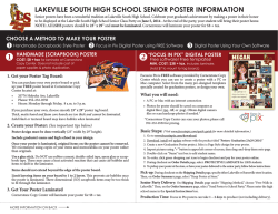 Senior poster info - 2014 LSHS Senior Party