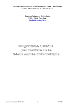 Programme L3 Auto