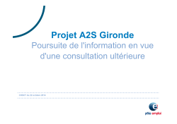 Projet A2S 33 - CHSCT du 22 octobre 2014