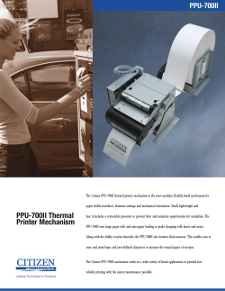 PPU-700II Thermal Printer Mechanism