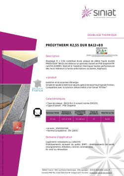 fiche technique : PREGYTHERM R2_55 dur BA13plus80