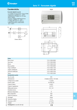 Caratteristiche Serie 1T - Termostato digitale - Accedi a G