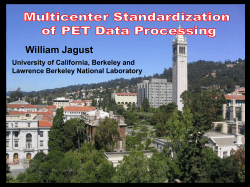 Multicenter standardization of PET data processing