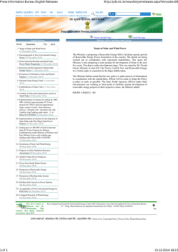 Press Information Bureau English Releases http://pib.nic.in