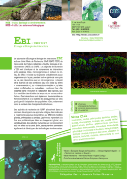 EBI-UMR7267 - Universit&eacute; de Poitiers