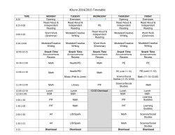 4D TimeTable 2014-2015