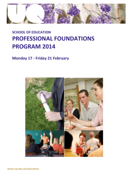 professional foundations program 2014