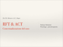 RFT e ACT - Psicoterapeuta