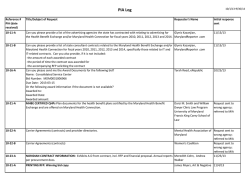 PIA Log - Maryland Health Benefit Exchange