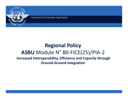 Regional Policy ASBU Module N° B0-FICE(25)/PIA-2